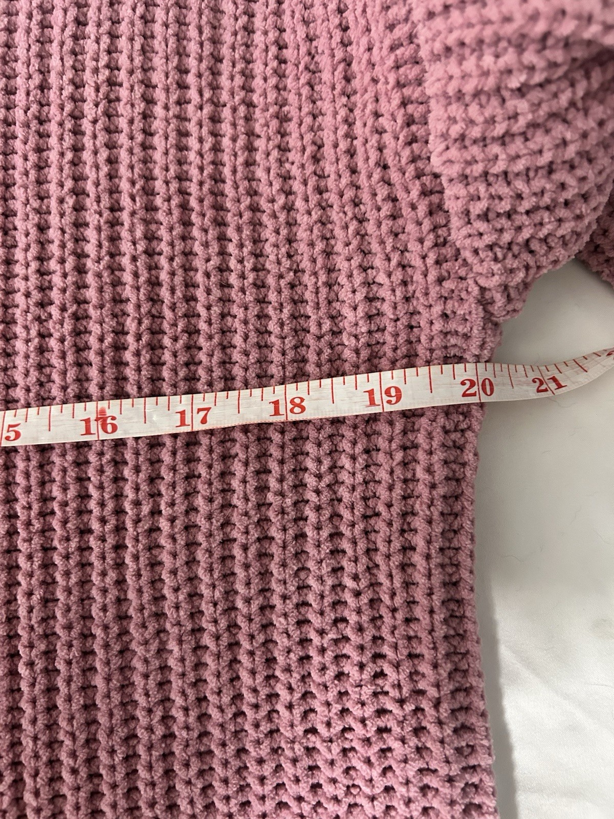 Aeropostale Chenille Sweater Medium Pink Mauve Cropped Chunky Knit Soft Coquette