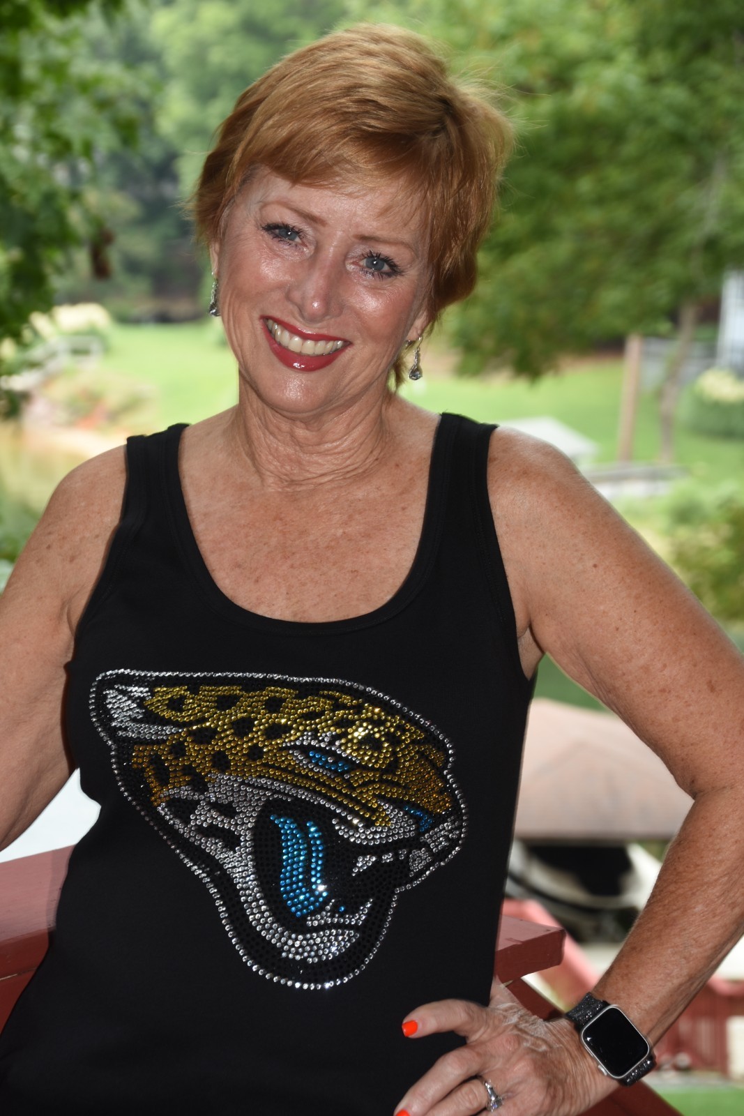 Jaguars rhinestone bling shirt or tank XS S M L XL XXL 1X 2X 3X4X5X