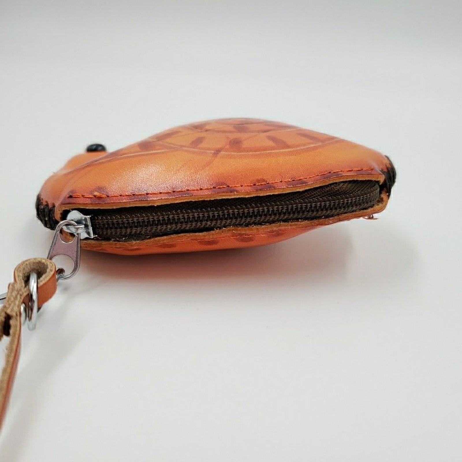 SNAIL Zip Pouch Pendant Creative Gift Jewelry Holder Handmade Leather Coin Purse