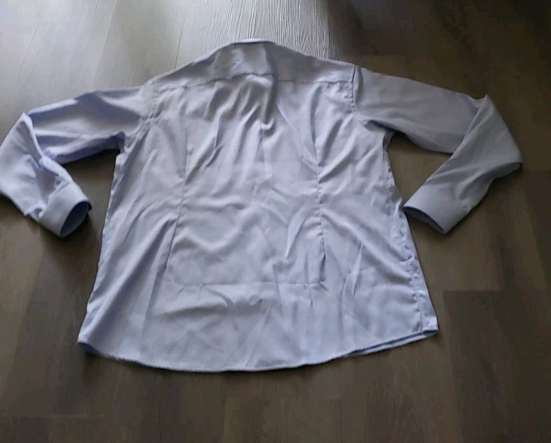 Eton Blue Print Contemporary All Cotton L/S Dress Shirt Sz 17.5/44 Quiet Luxury