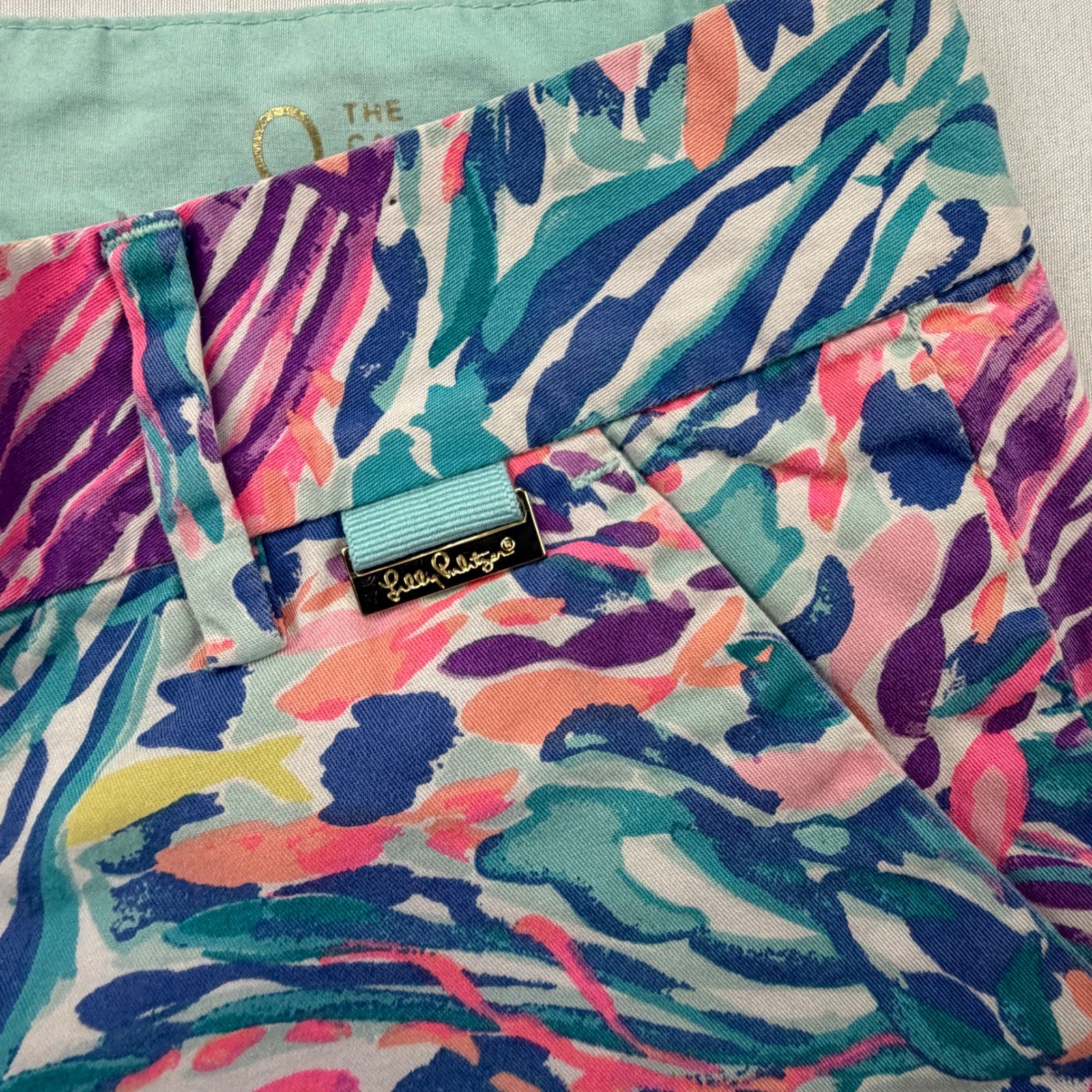 Lilly Pulitzer Callan Shorts Women 0 Multicolor Jellies Be Jammin Fish Print 5″