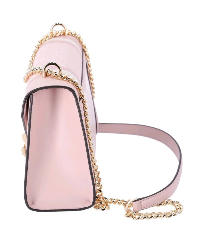 Michael Kors Whitney Crossbody Bag Pink Logo Monogram Chain Strap Shoulder Bag