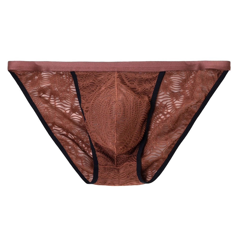See-through Briefs Breathable Mesh U Pouch Design Briefs Style Daily Wear