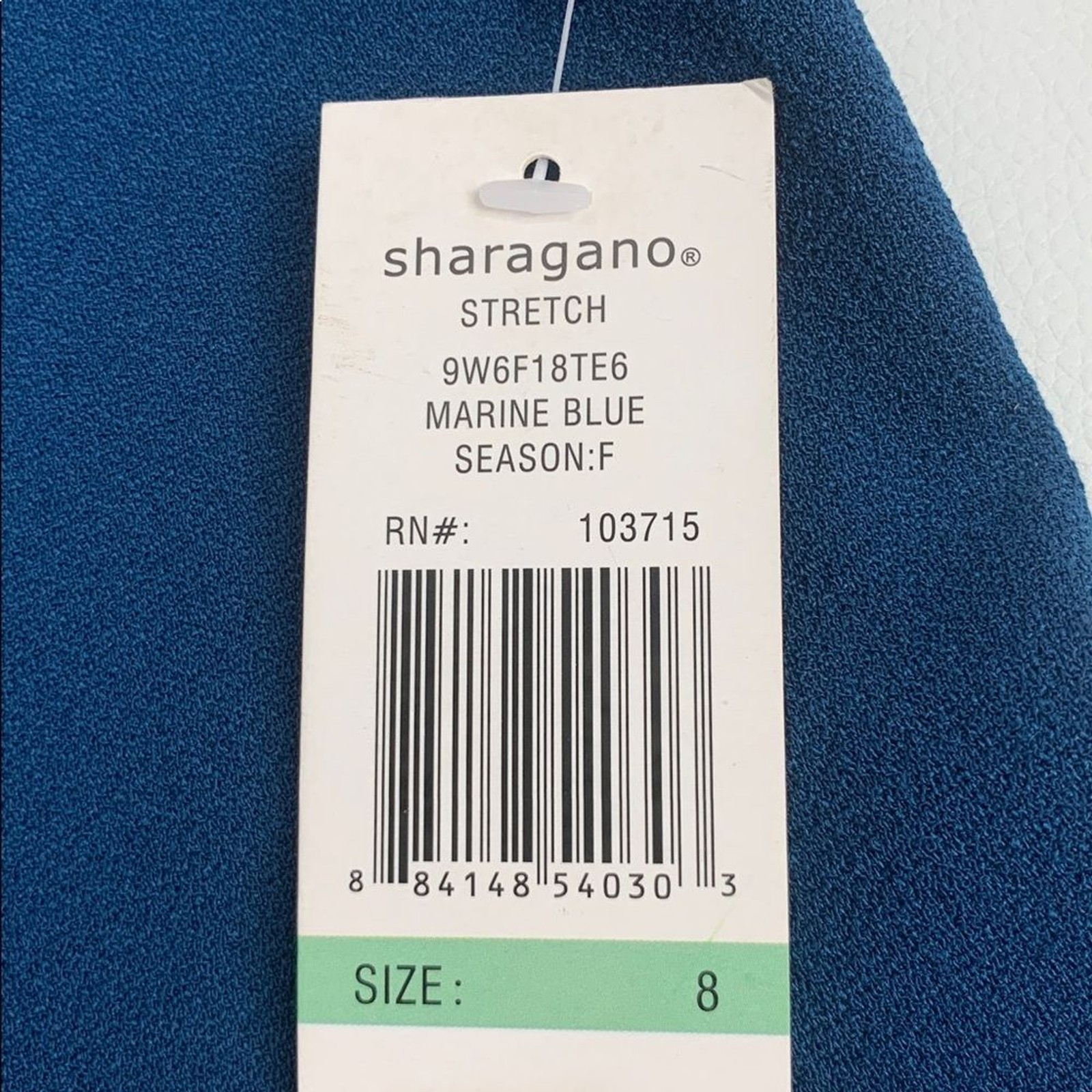 Sharagano Dark Marine Blue Cap ruffle sleeve Dress Size 8 Zip up New with tags