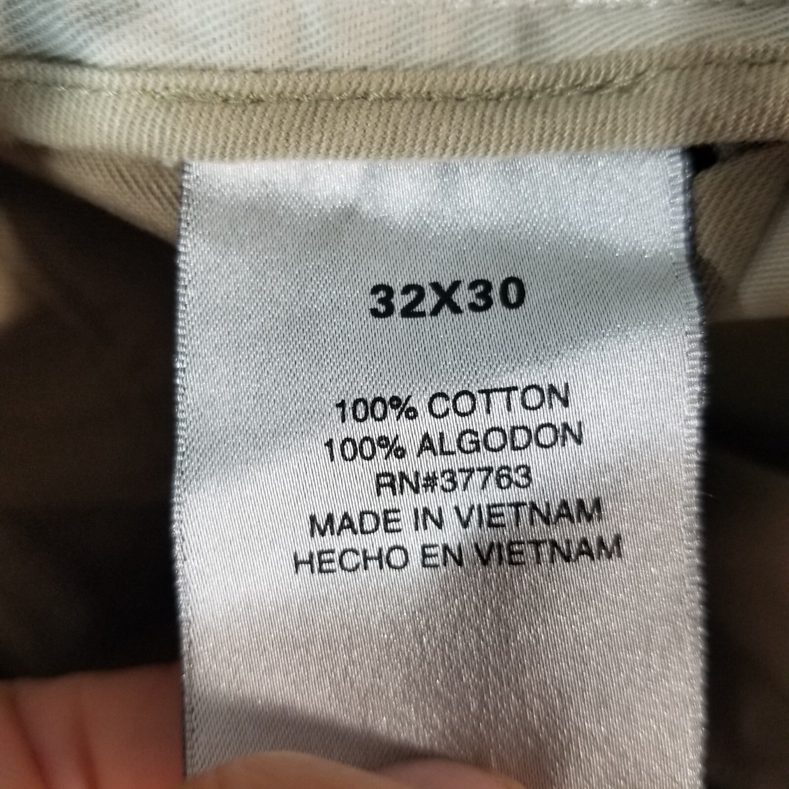 Savane khaki chino pants men’s 32×30 beige cotton preppy retro NEW