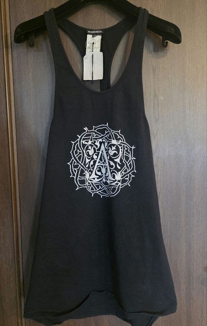 Ann Demeulemeester Black Logo Tank Top Size XS(SS)