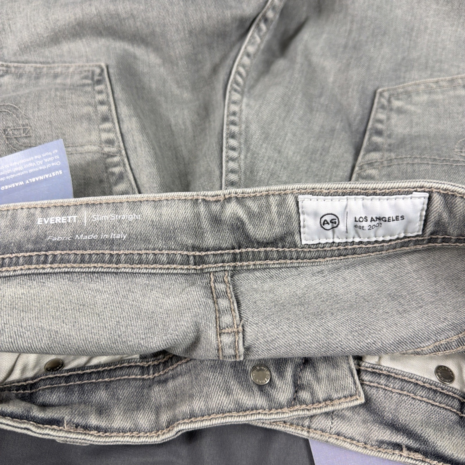 AG Jeans Everett Slim Straight 34 x 34 Conquest Cotton Polyester NWT MSRP $200