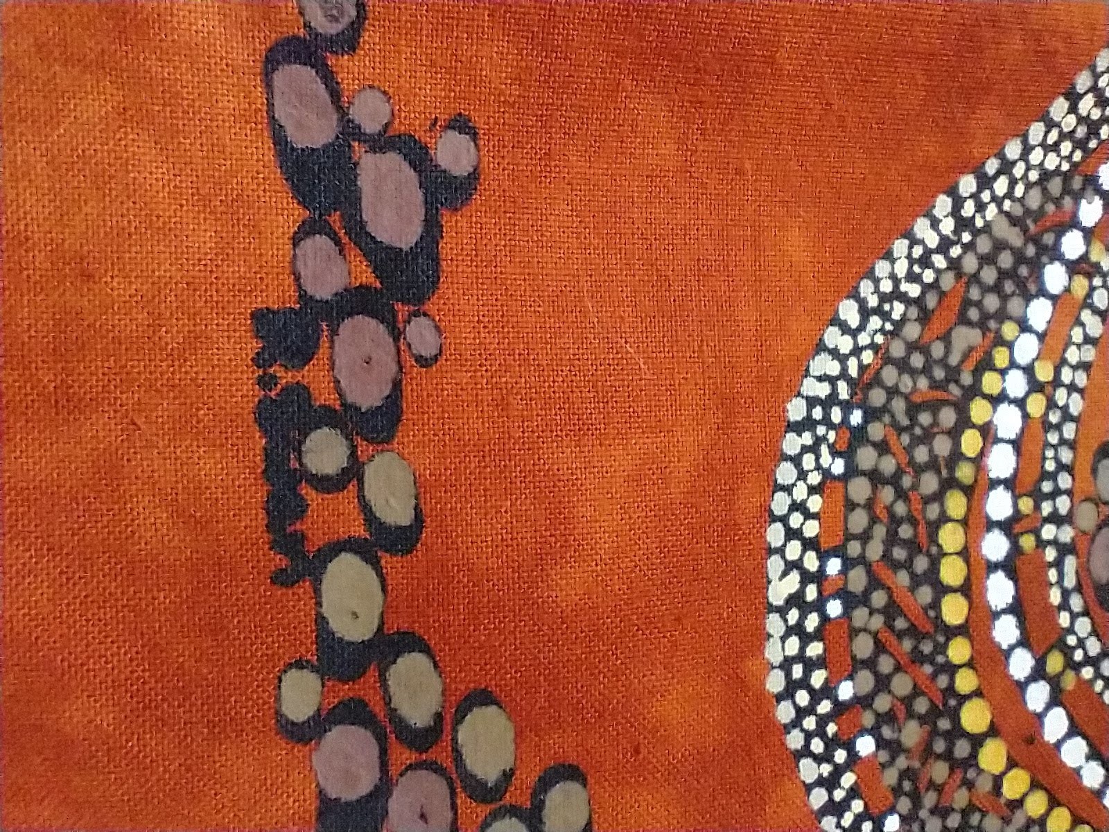 Australian Aboriginal Hand Painted Art Shirt, Mud Cloth Tie Dye Cotton, Kangaroo