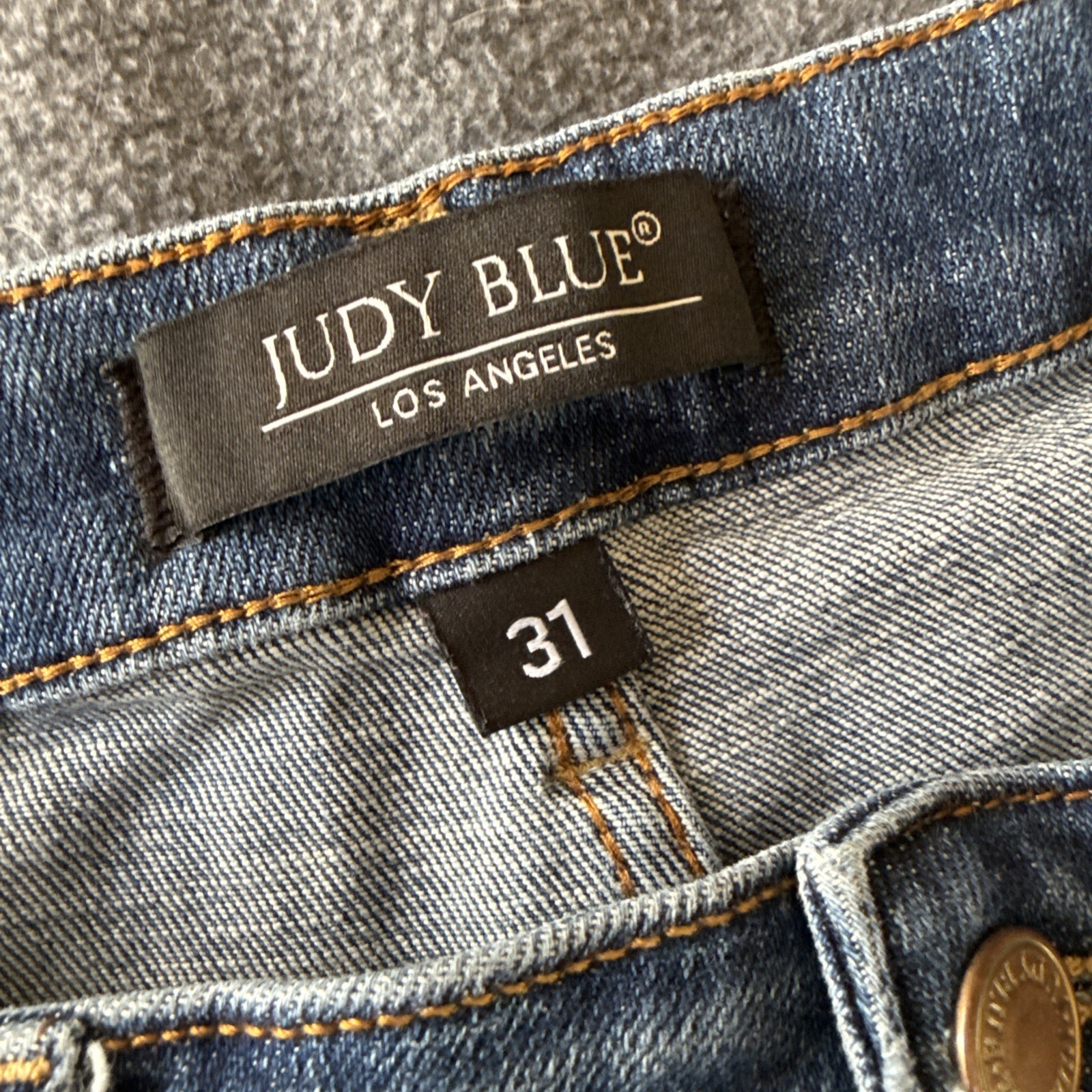 JUDY BLUE Jean Womens Size 31 Boyfriend Fit Mid Rise Medium Wash Stretch Denim