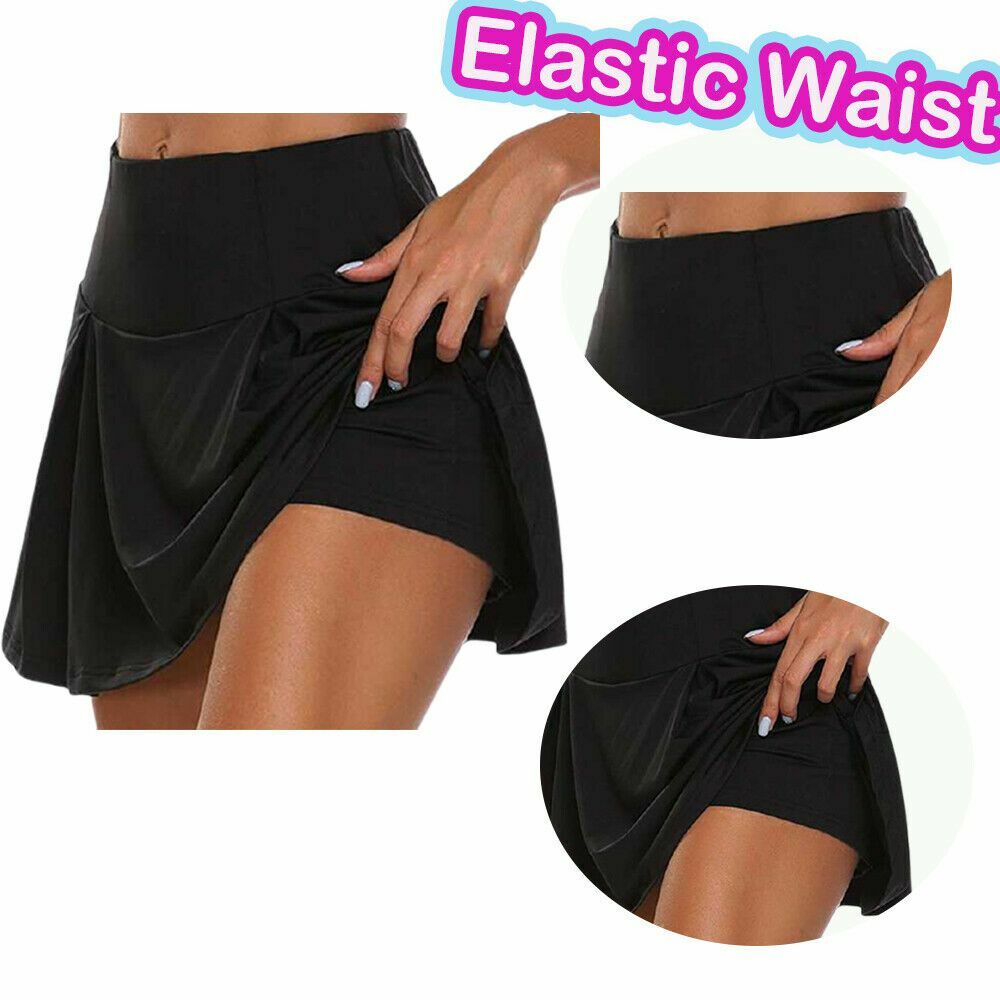 Plus Size Womens Summer Skort Shorts Yoga Hot Pants Running Tennis Golf Culottes