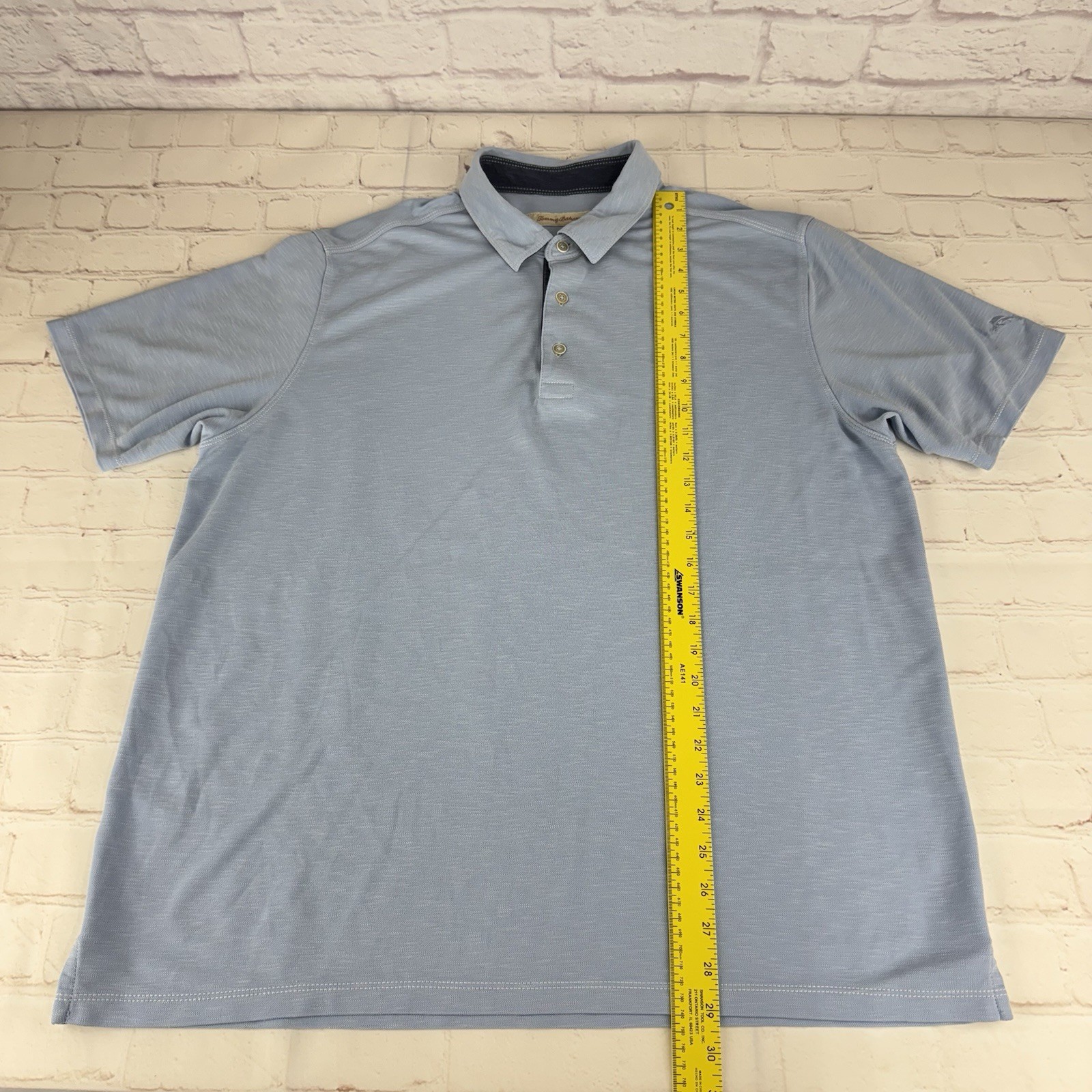 Tommy Bahama Light Blue Modal/Poly Blend Golf Performance Polo Size Men’s XL