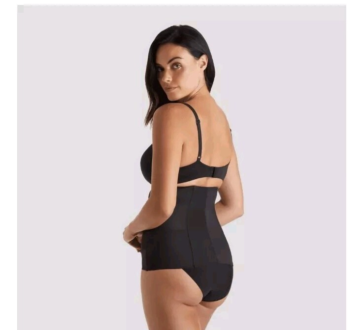 NWT Slim Shaper by Miracle Brands M Black Waist Slimming Cincher