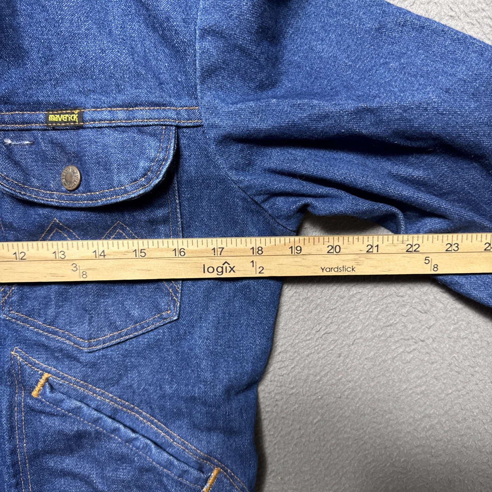 Vintage 70s Maverick Blue Bell Denim Jean Trucker Jacket Size 36 Workwear USA