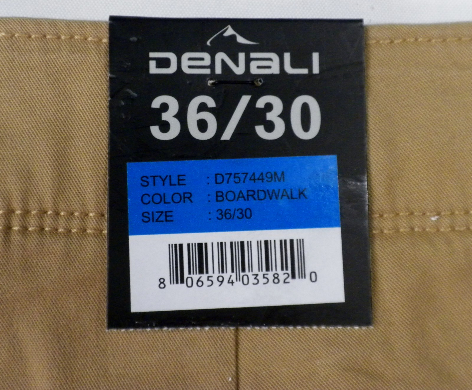 DENALI Men’s Boardwalk Khaki Brown Pants Size 36 x 29