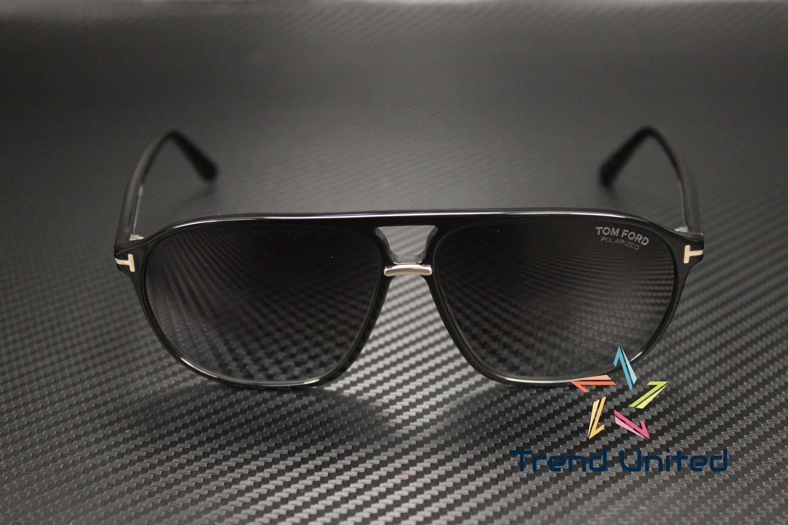 Tom Ford Bruce FT1026 01D Shiny Black Smoke Polarized 61 mm Men’s Sunglasses