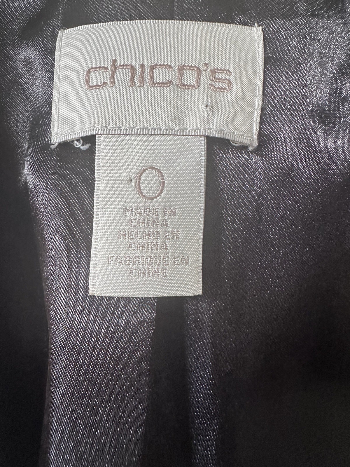 Chico’s Zebra Print Blazer Jacket Womens 0 Black White Lined Button 3/4