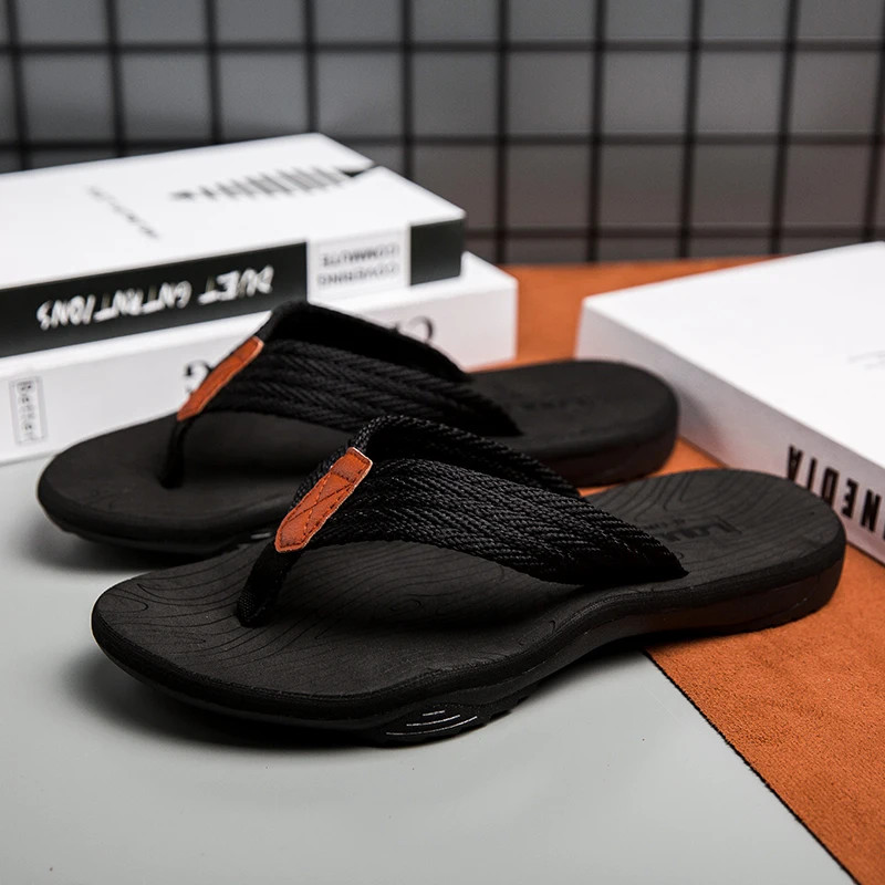 Men Flip Flop Sandals Slip-On Summer Beach Casual Footwear Slides Slippers Gift