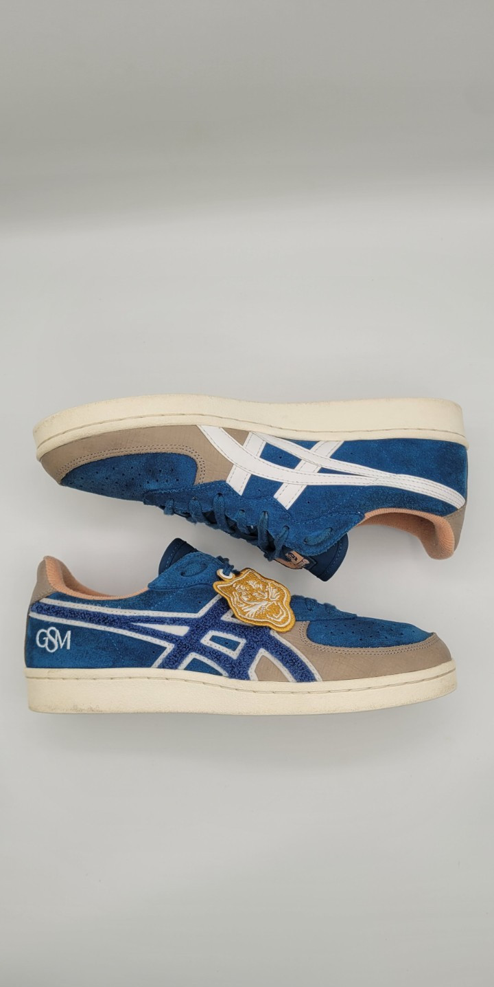 Onitsuka Tiger GSM SD Mens 9 Blue Suede Sneakers Rare Patch Logo Japan Style