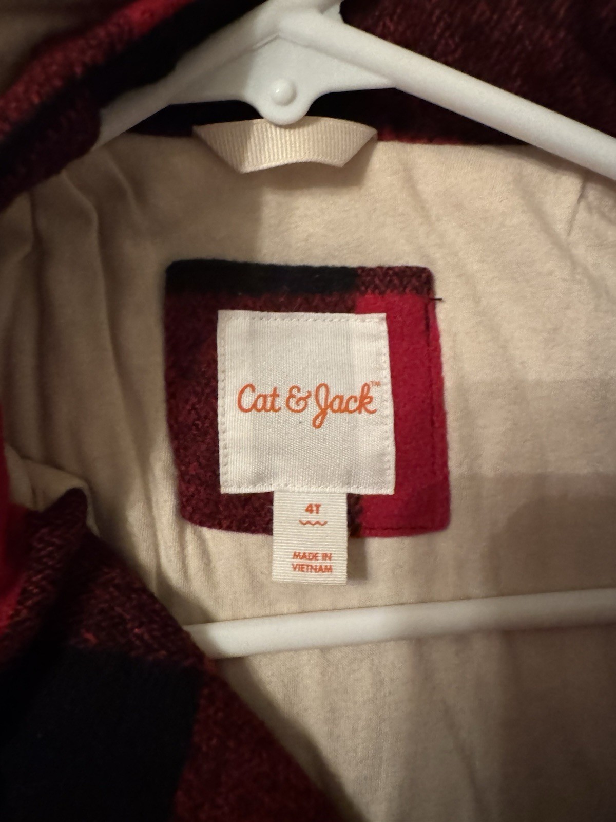 Cat & Jack Buffalo Plaid Coat, 4T
