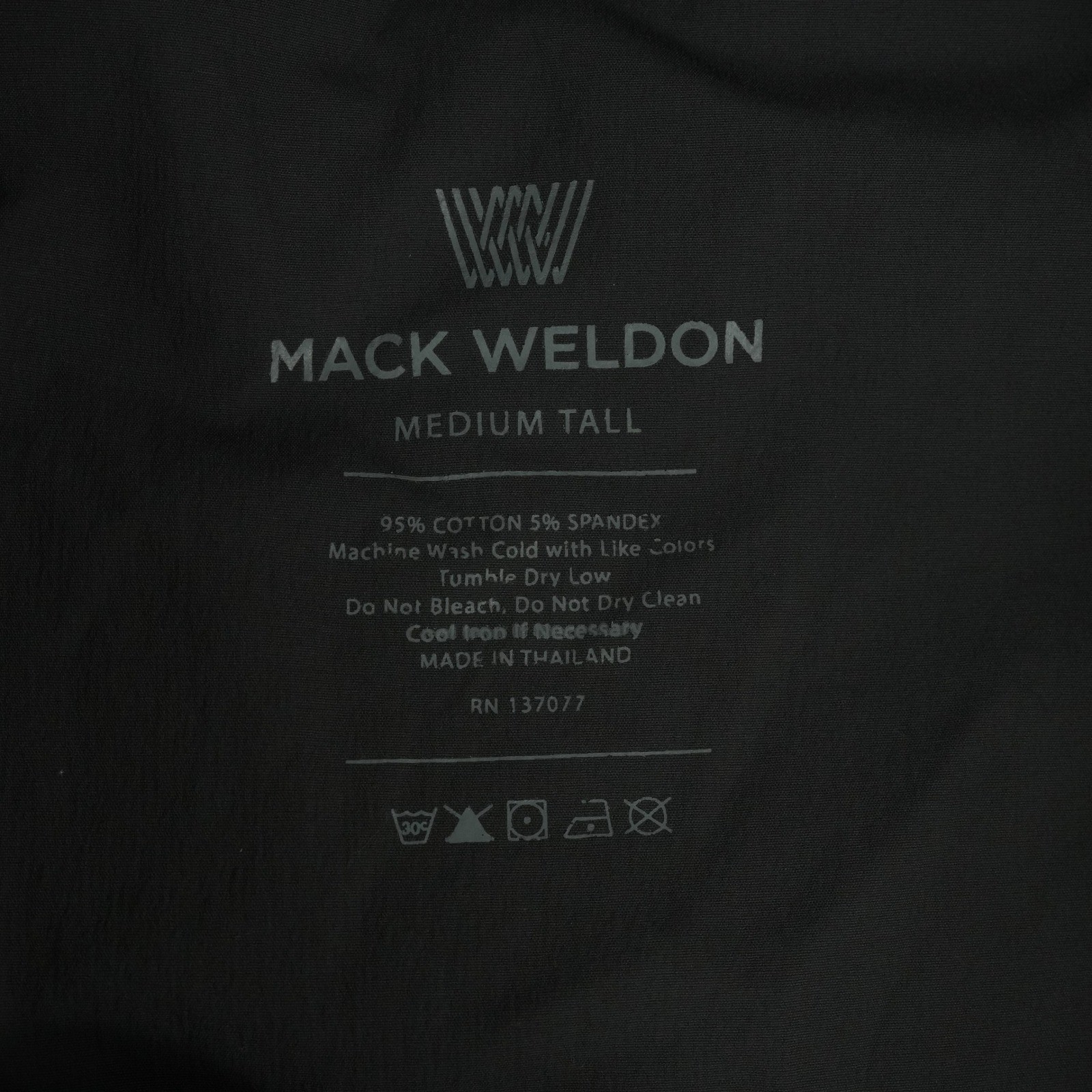 Mack Weldon Joggers Mens Medium Tall Gray For Daily Wear Tapered Drawstring