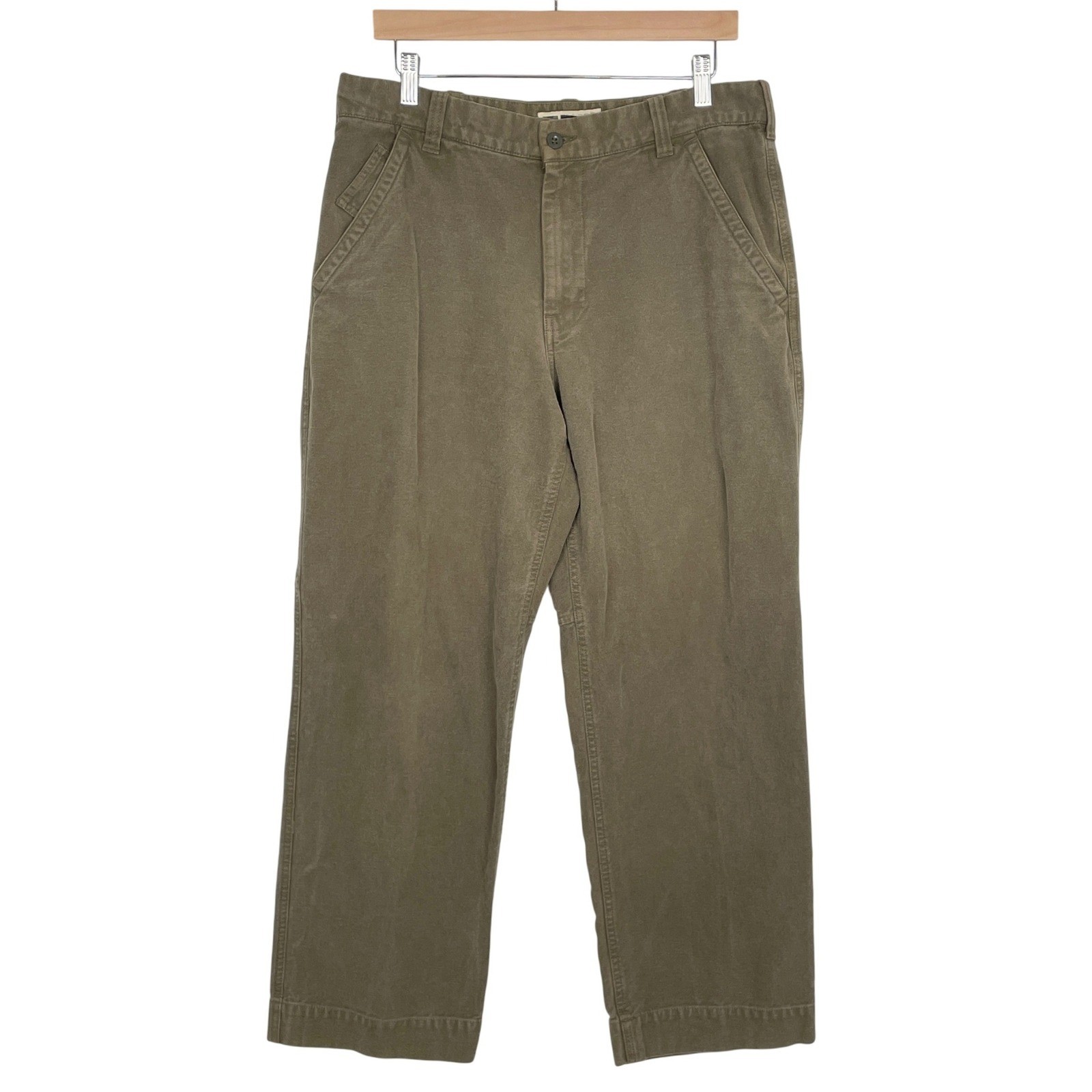 GAP Field Officer Chamois Utility Pants Mens 34×30 Olive Green Rugged Y2K Loose