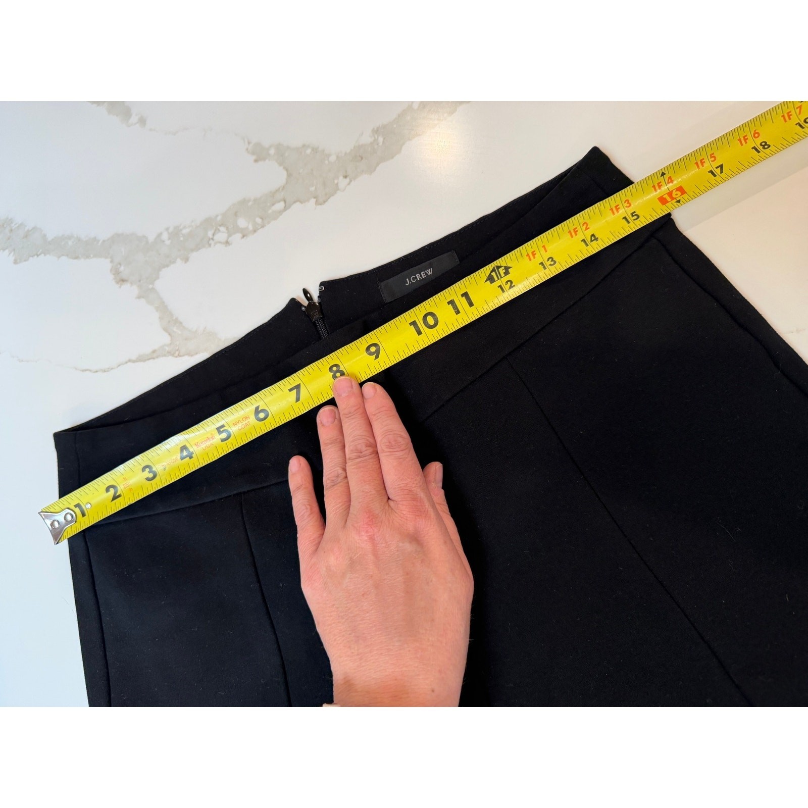 J Crew Mario Bellucci Roxanne Flare Zip Ankle Trouser Pants M Black