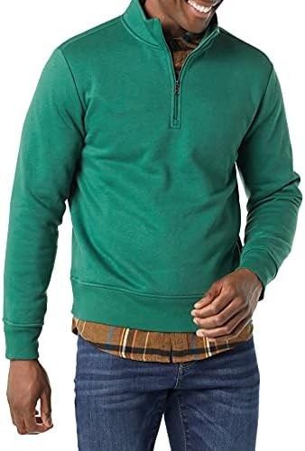 Men’s Quarter-Zip Fleece Pullover Long Sleeve Comfortable Casual Sweatshirt