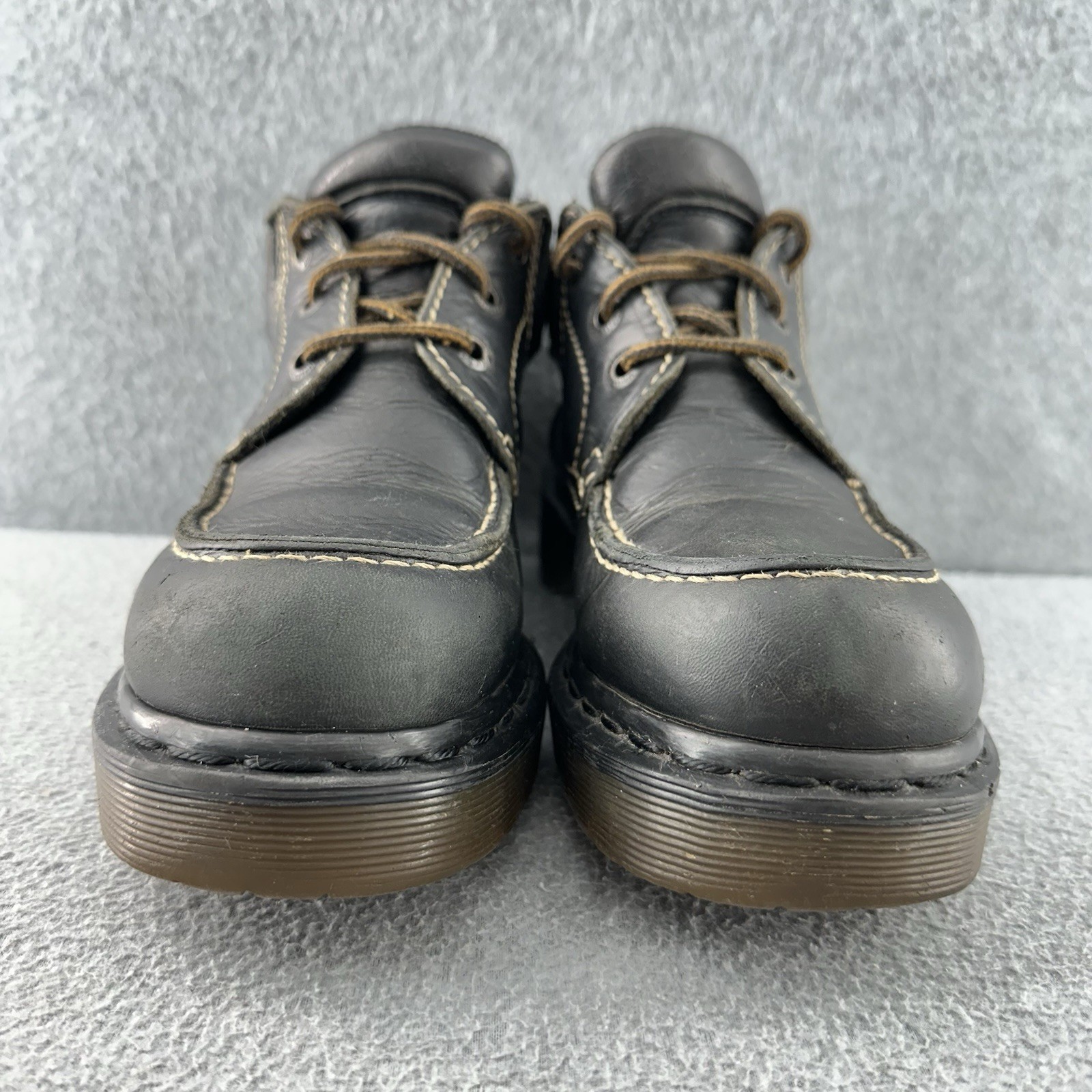 Doc Dr Martens AirWair 8458 Black Leather Boots Women’s Size 7 England Vintage