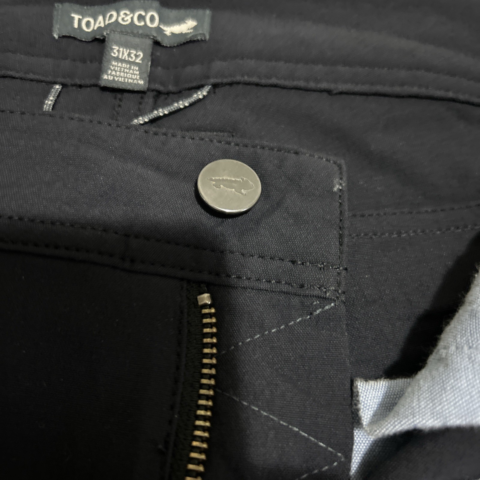 Toad & Co Quick Dry Rover 5 Pocket Lean Pants Black Men’s Size 32×32
