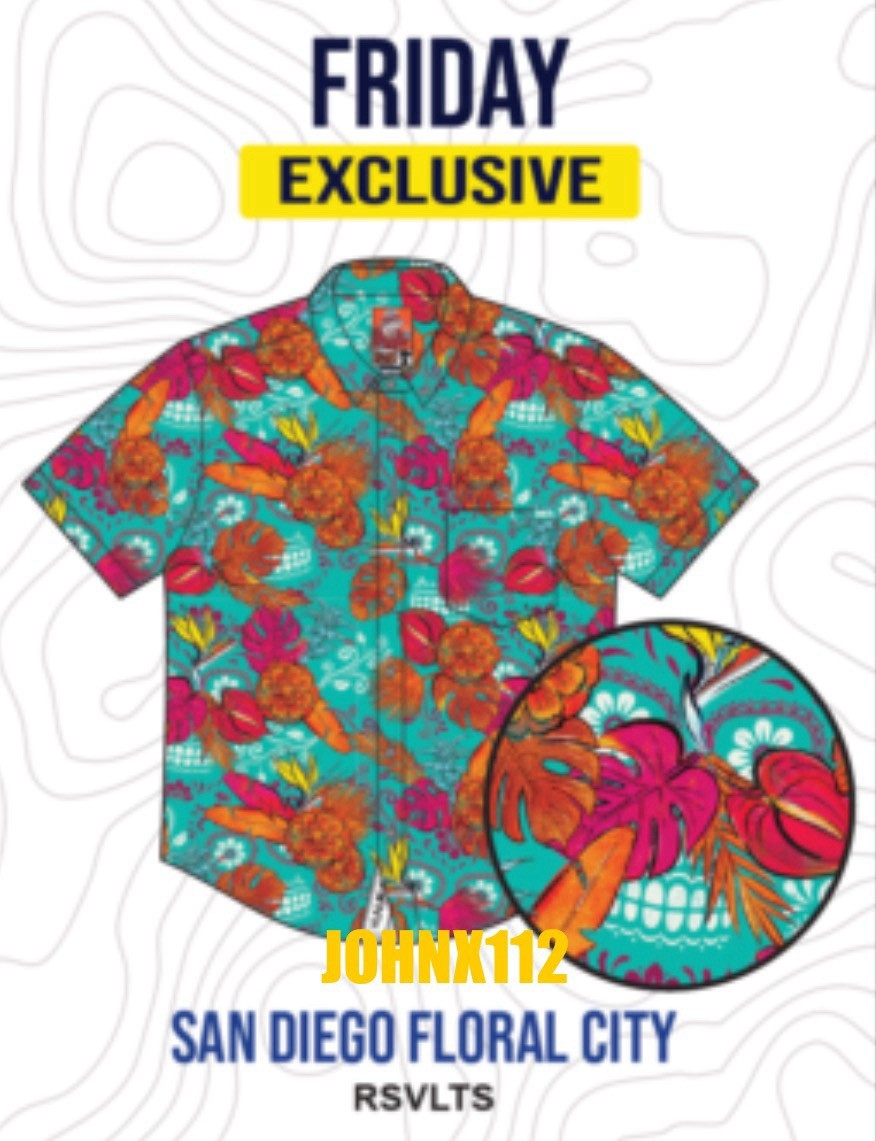 SDCC 2026 RSVLTS San Diego Floral City Button Down Shirt S M L XL XXL PRESALE