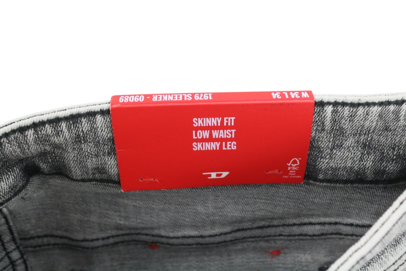 DIESEL 1979 Sleenker 09D89 Men’s Jeans W34/L34 Skinny Low Waist Stretch RRP195