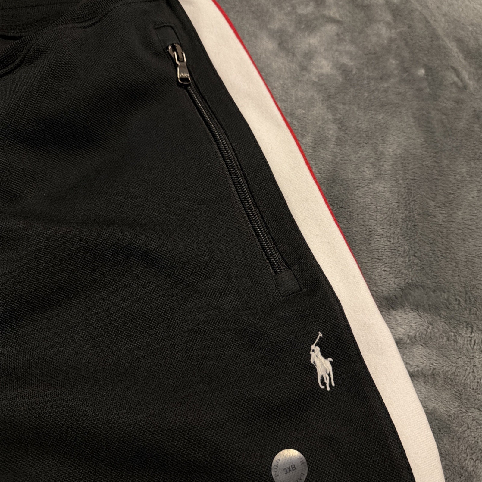 3XLT POLO RALPH LAUREN Men’s Black/red/white Shorts