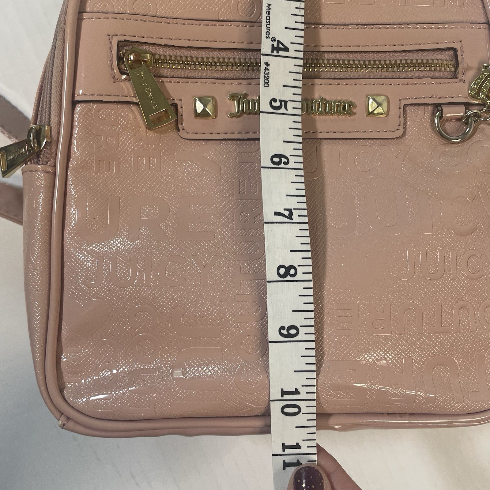 Juicy Couture Blush Pink Mini Backpack Purse 100% Polyurethane