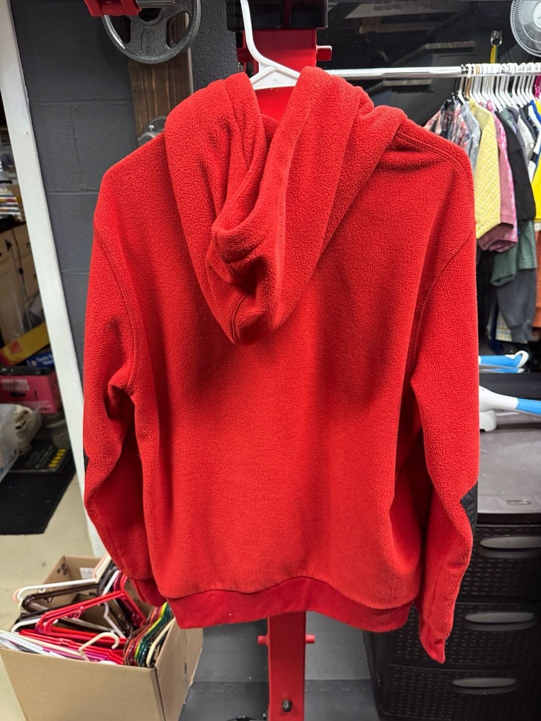 American Eagle Polar Fleece Pullover Hoodie with Elbow Patches