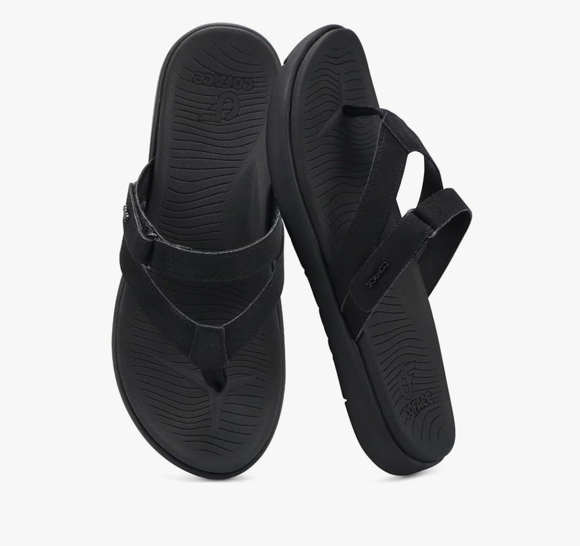 CoFace Women’s Orthotic Black Sandals. Asst Sizes 6,7,8 And 11
