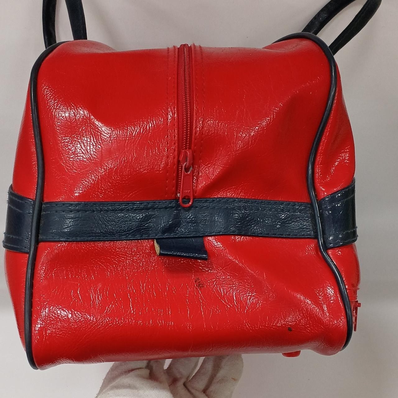 ADIDAS 80s Vintage Sports Bag Red Large 19.7in Vinyl Used