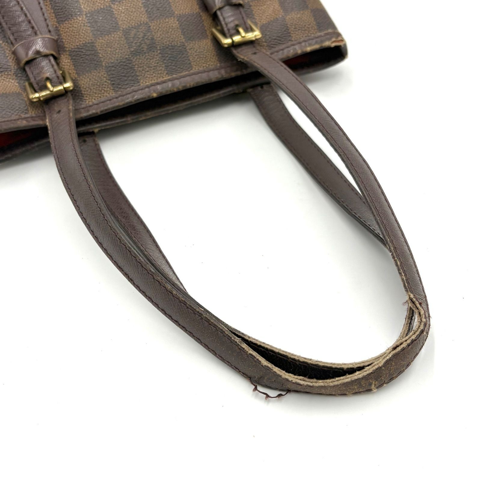 Auth LOUIS VUITTON Damier Ebene Marais Tote Bag Handbag N42240 2Y6311