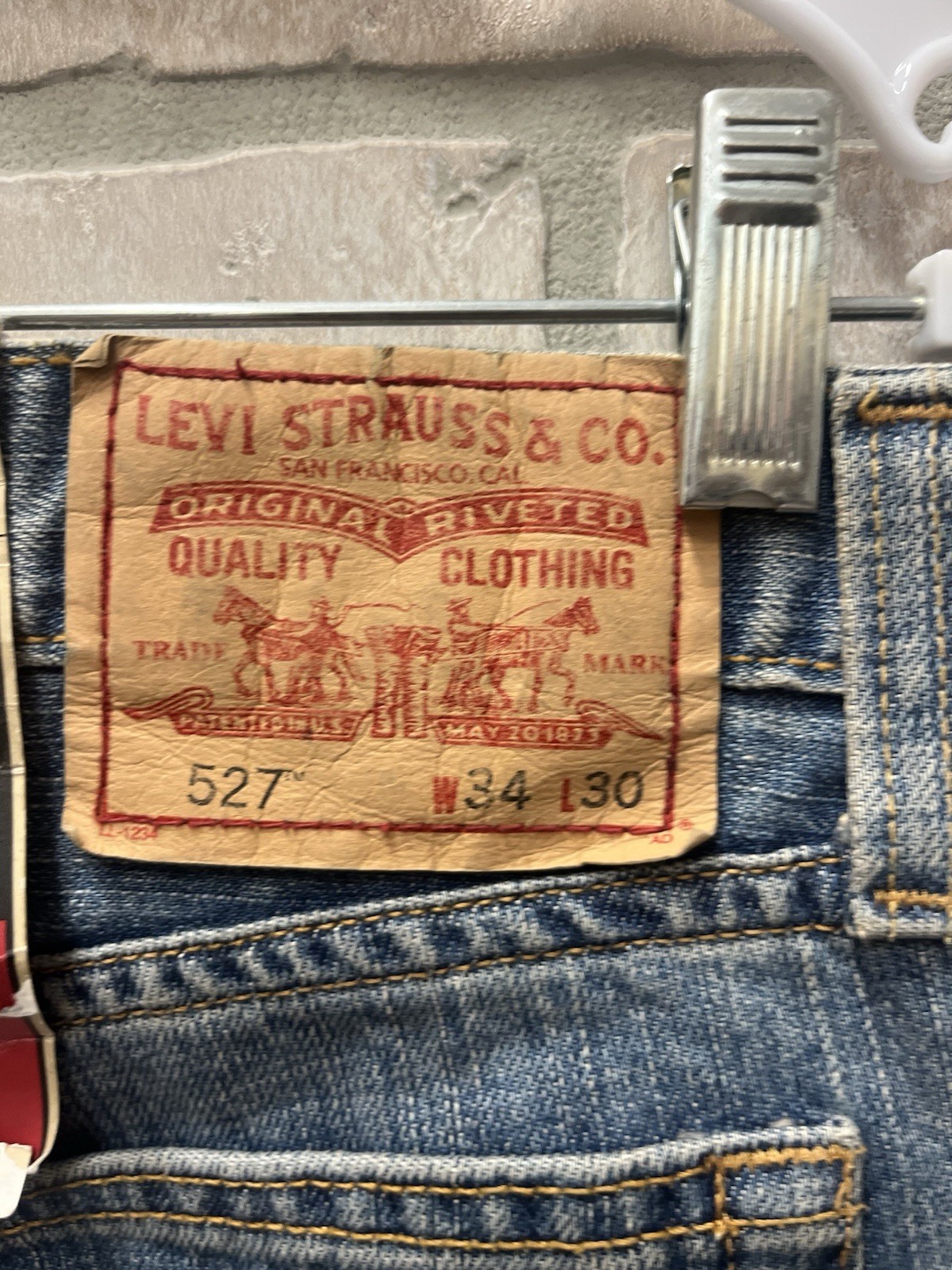 Levi Strauss jeans for men 527 Sz 34/30 low rise boot cut straight fit NWT