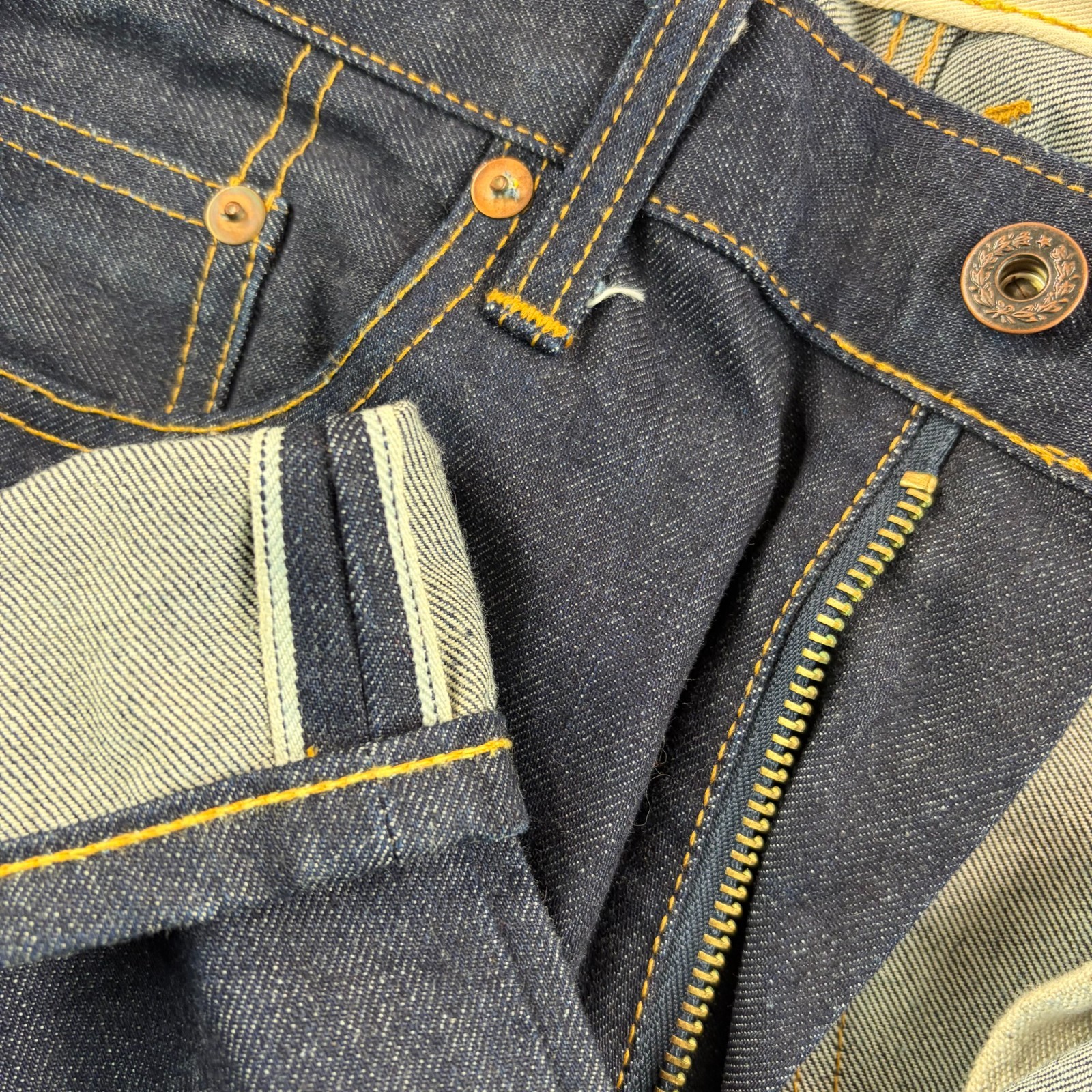Quality Mending Co Norman Selby Selvedge Jeans Men 29×34 (Tag 28×32) NY USA Made