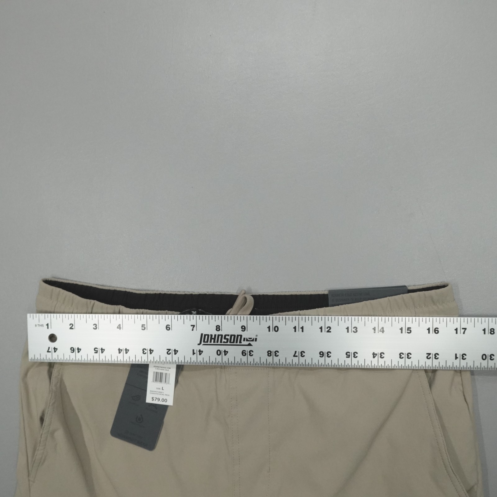Kenneth Cole Active Men Cargo Joggers Lightweight Stretch Water Repellent Gravel