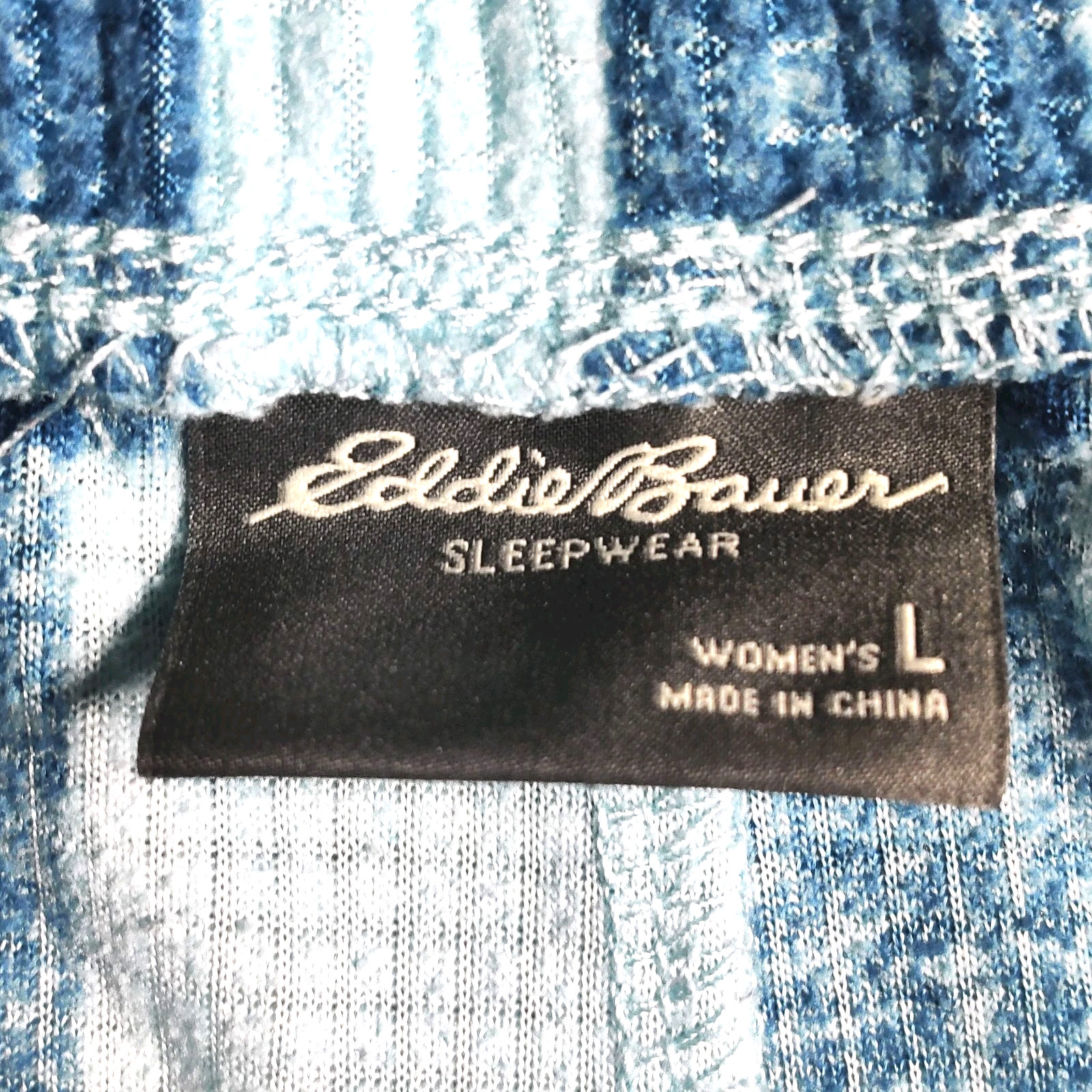 NEW Eddie Bauer Womans Blue Plaid Fleece Sleep Shorts W/ Pockets Size L