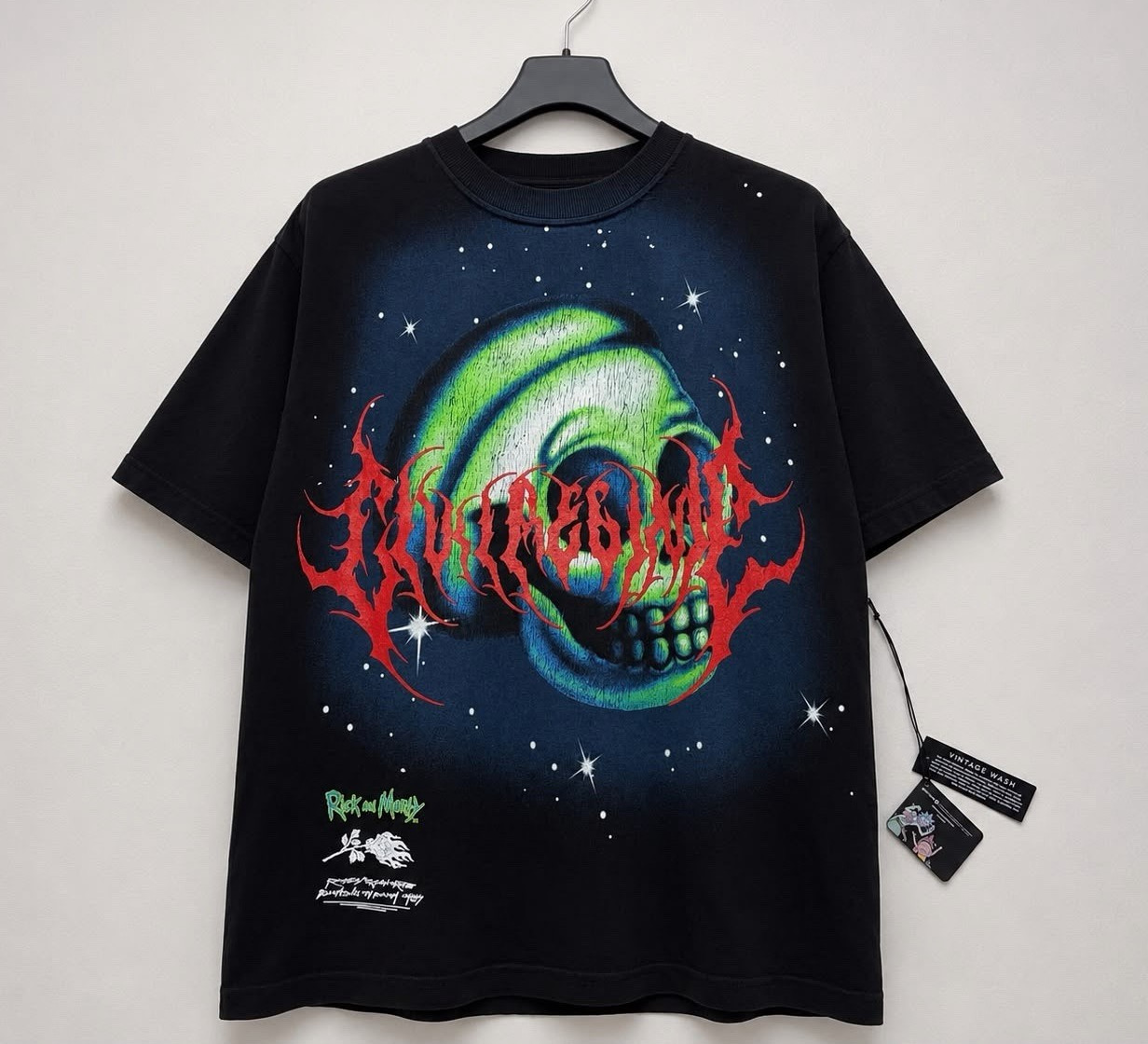 Civil Regime Rick and Morty Mens Graphic Tee Black Crew Neck Size Small NWT