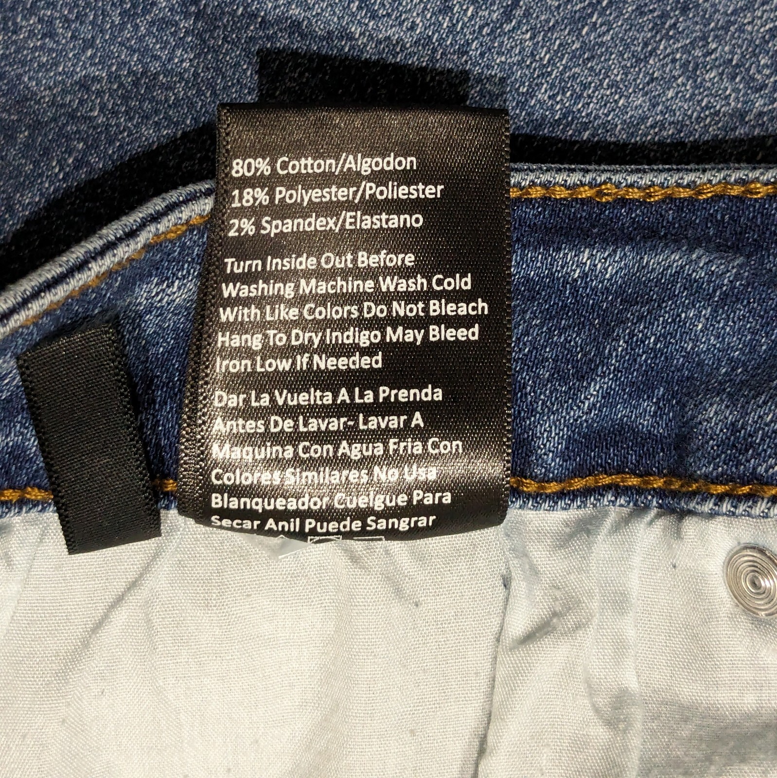 Risen Jeans Womens 2XL Blue Raw Hem Comfort Stretch Denim Lightly Distressed