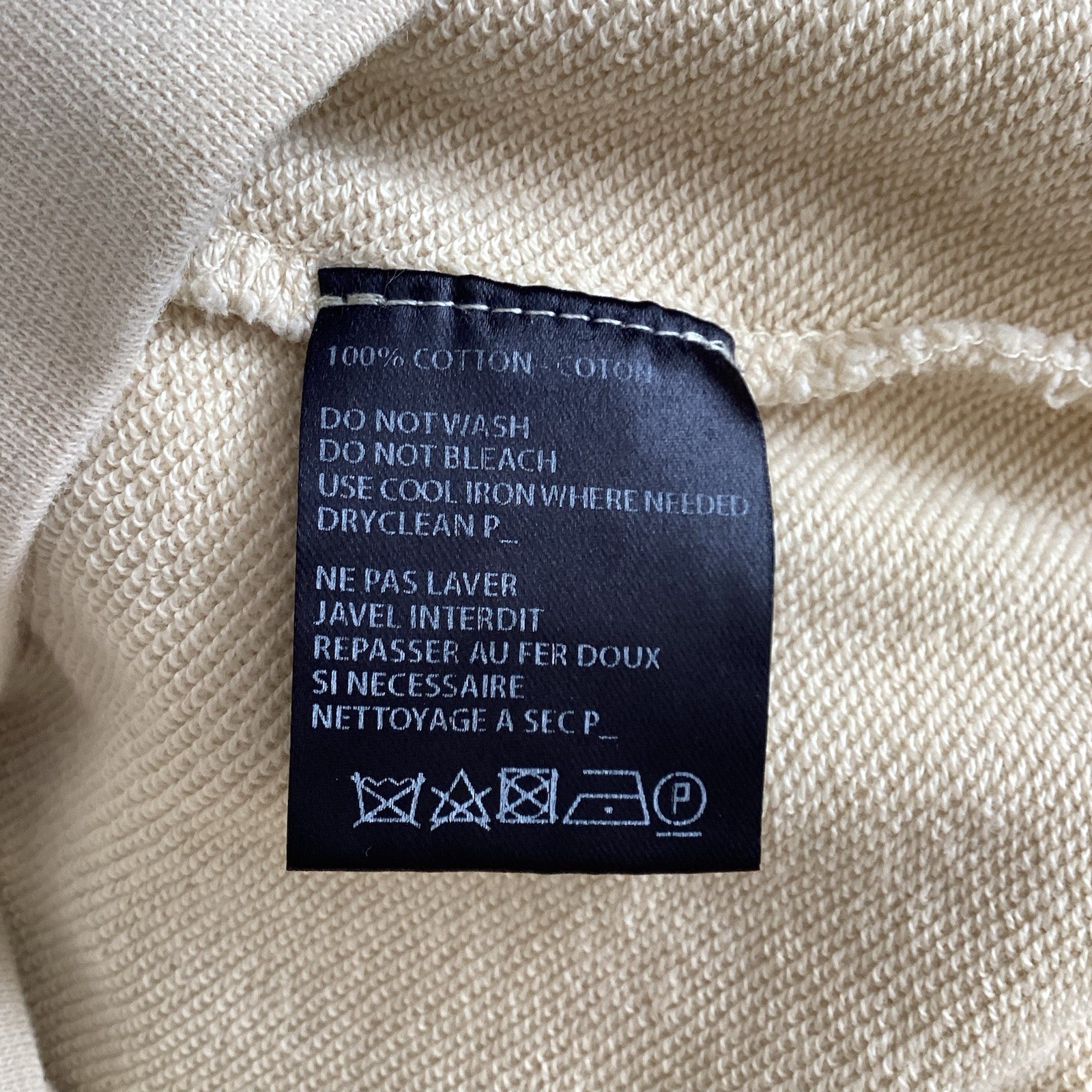 Ann Demeulemeester Cream Sweatshirt SZ XS