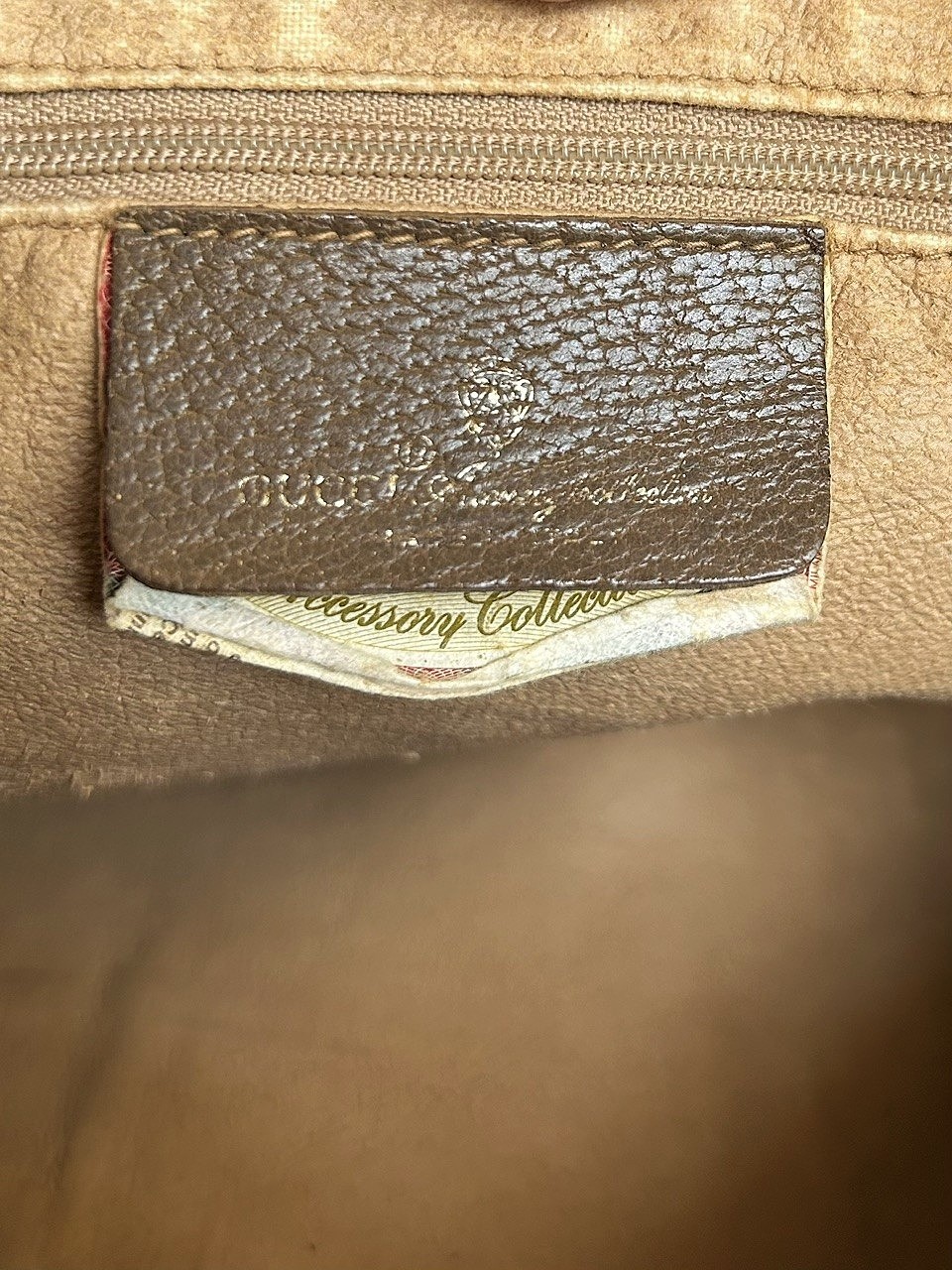 GUCCI GG Supreme Monogram Sherry Web Boston Bag, Tan