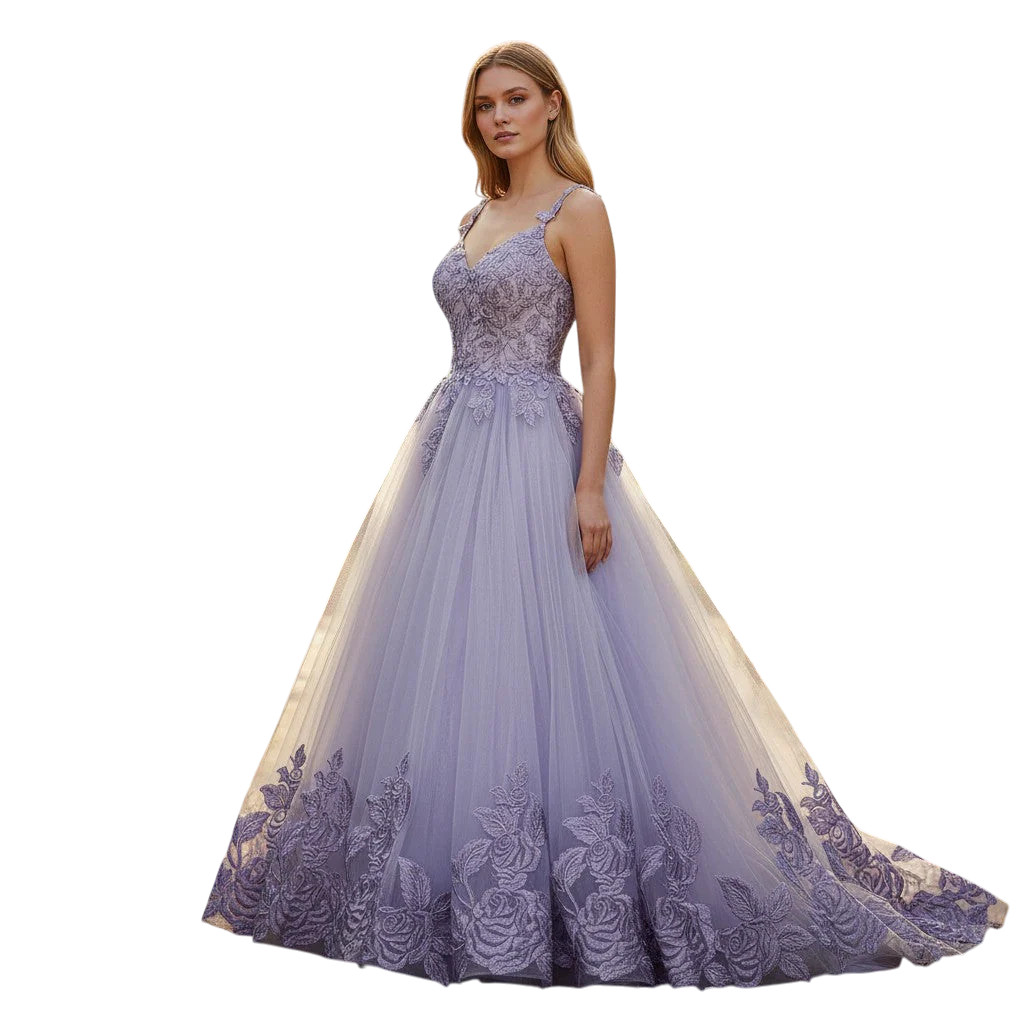 Lavender Dreamscape Ball Gown: Dance Like No One’s Watching!