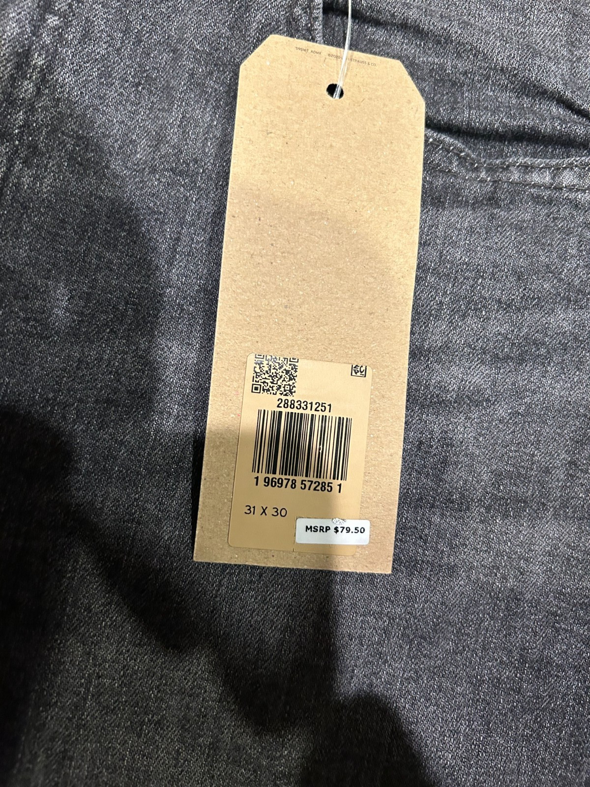 Levi’s 512 Slim Taper Jeans W Stretch Gray Men’s Size 31X30 RT$79.50 0261