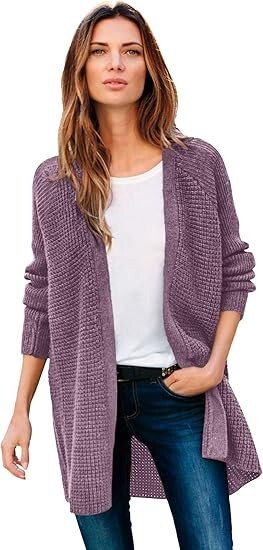 Ellos Women Plus Size Open Front Waffle Cardigan Different Colors & Sizes New