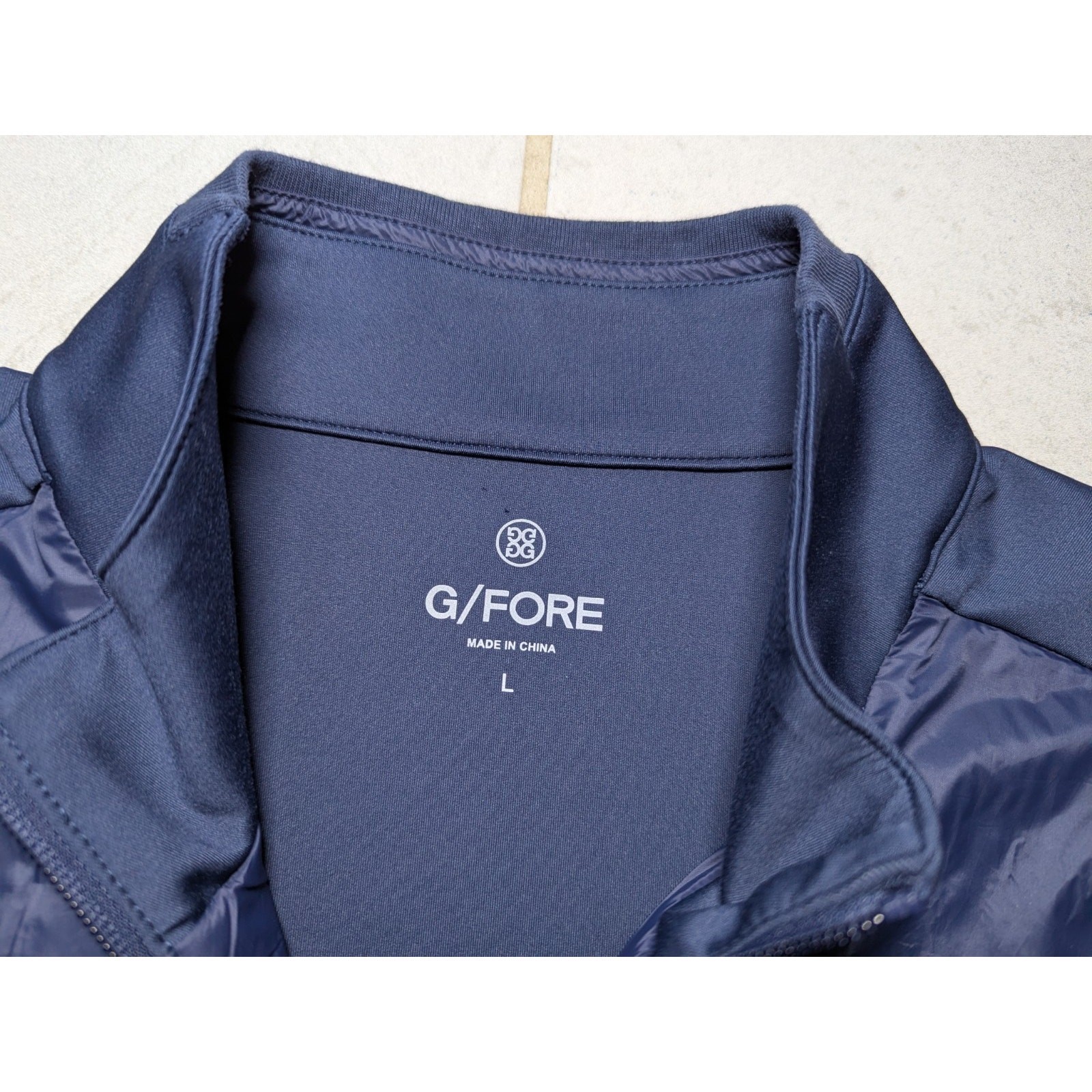 G/Fore Men’s Large Interlock Performer Vest Stretch Tech Twighlight Navy Blue