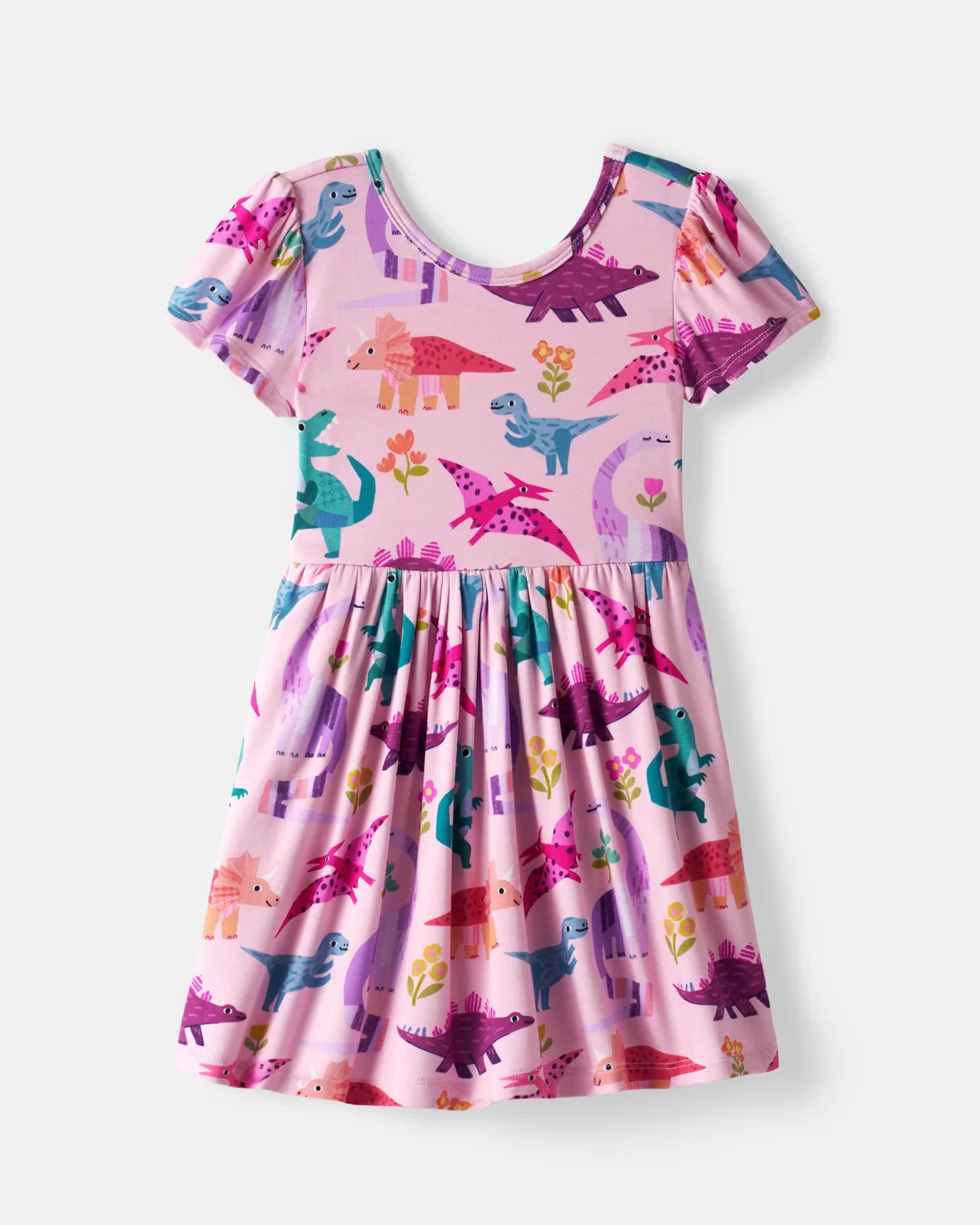 Little Sleepies Roar Explore Skater Dress Bamboo Viscose Dinosaur Play Dress (77